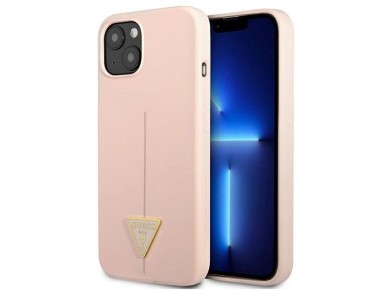 Guess GUHCP13SSLTGP iPhone 13 mini 5.4" pink/pink hardcase Silicone Triangle Guess GUHCP13SSLTGP iPhone 13 mini 5.4" pink/pink hardcase Silicone Triangle