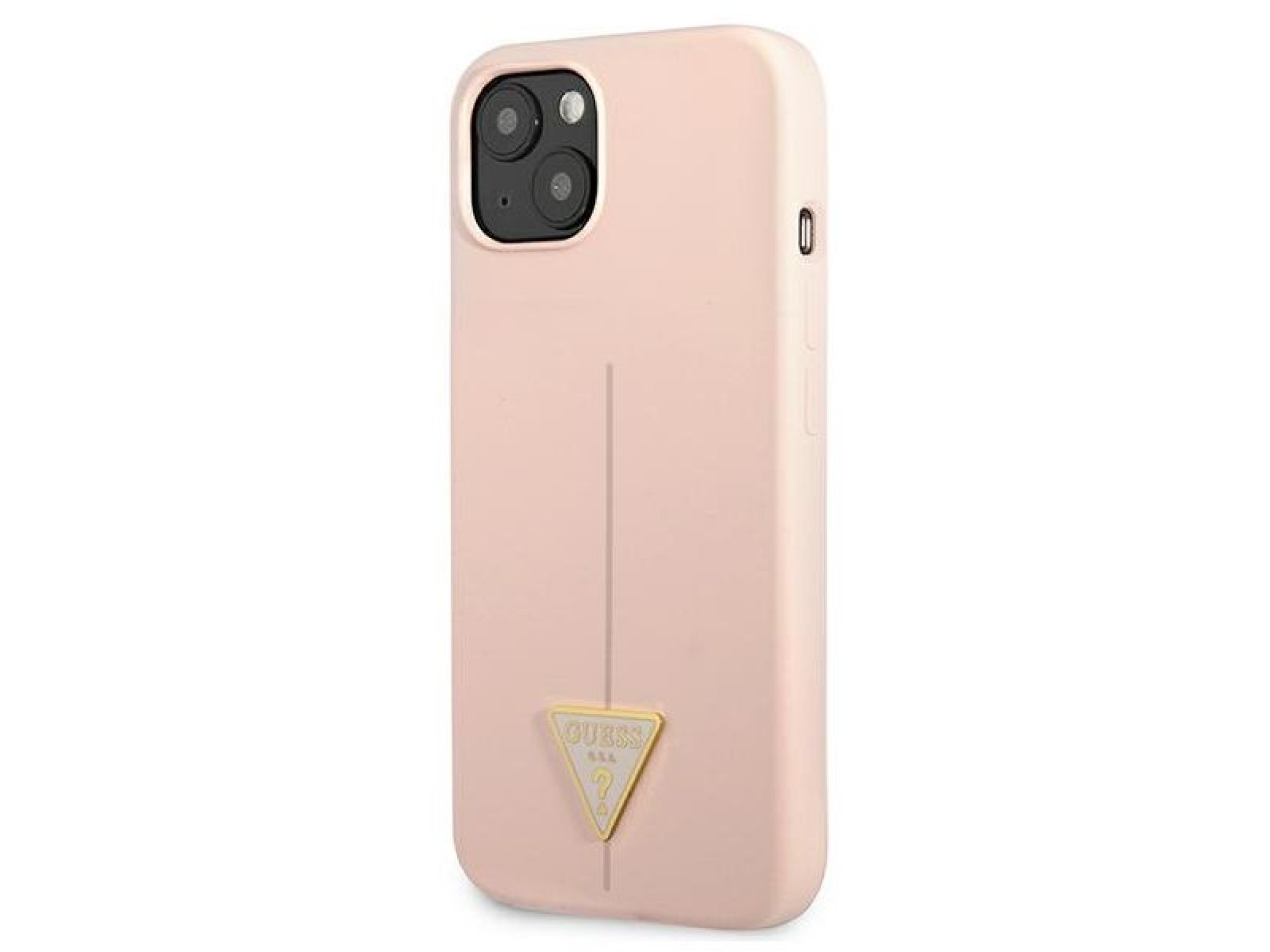 Capa rígida de silicone triangular rosa/rosa Guess GUHCP13SSLTGP para iPhone 13 mini 5.4