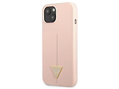 Capa r�gida de silicone triangular rosa/rosa Guess GUHCP13SSLTGP para iPhone 13 mini 5.4"