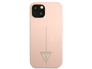 Capa r�gida de silicone triangular rosa/rosa Guess GUHCP13SSLTGP para iPhone 13 mini 5.4"