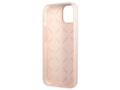 Capa r�gida de silicone triangular rosa/rosa Guess GUHCP13SSLTGP para iPhone 13 mini 5.4"