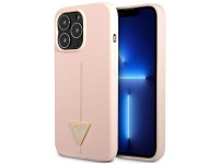 Guess GUHCP13XSLTGP iPhone 13 Pro Max 6.7" pink/pink hardcase Silicone Triangle Guess GUHCP13XSLTGP iPhone 13 Pro Max 6.7" pink/pink hardcase Silicone Triangle