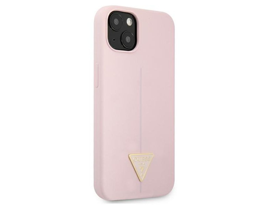 Capa rígida de silicone triangular roxa/roxa Guess GUHCP13SSLTGU para iPhone 13 mini 5.4"