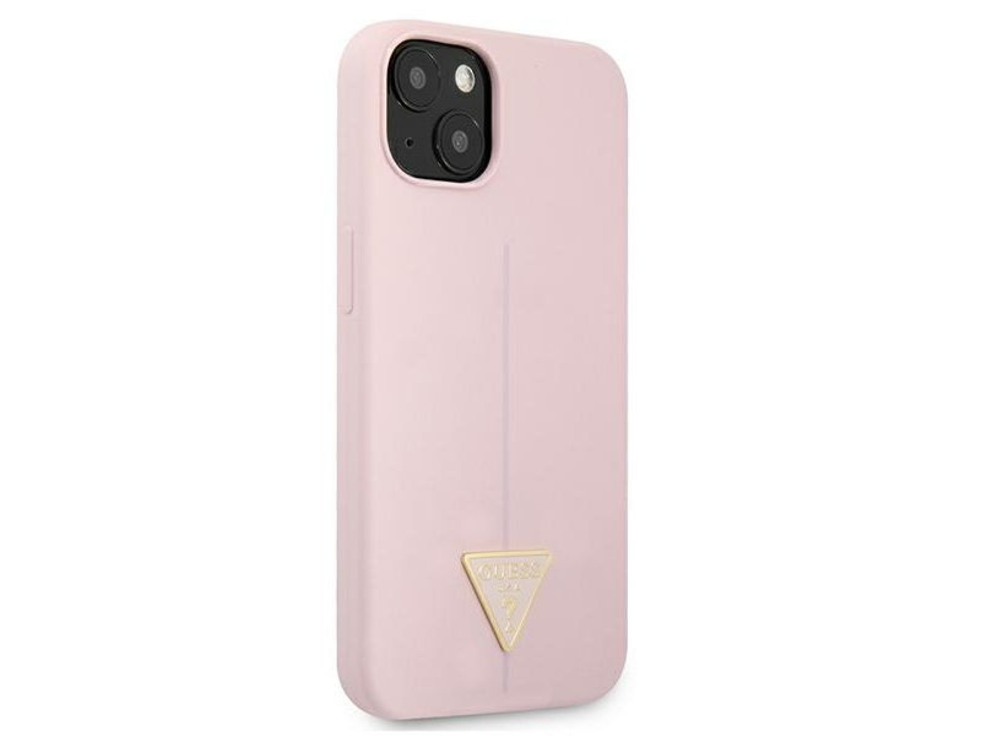 Capa rígida de silicone triangular roxa/roxa Guess GUHCP13SSLTGU para iPhone 13 mini 5.4