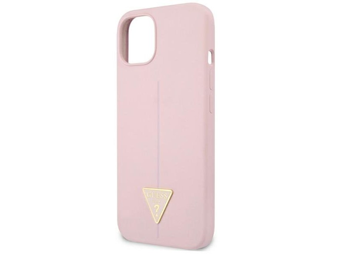 Capa rígida de silicone triangular roxa/roxa Guess GUHCP13SSLTGU para iPhone 13 mini 5.4"