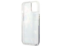 Guess GUHCP13SLFLSB iPhone 13 mini 5.4" blue/blue hardcase Flower Liquid Glitter Guess GUHCP13SLFLSB iPhone 13 mini 5.4" blue/blue hardcase Flower Liquid Glitter