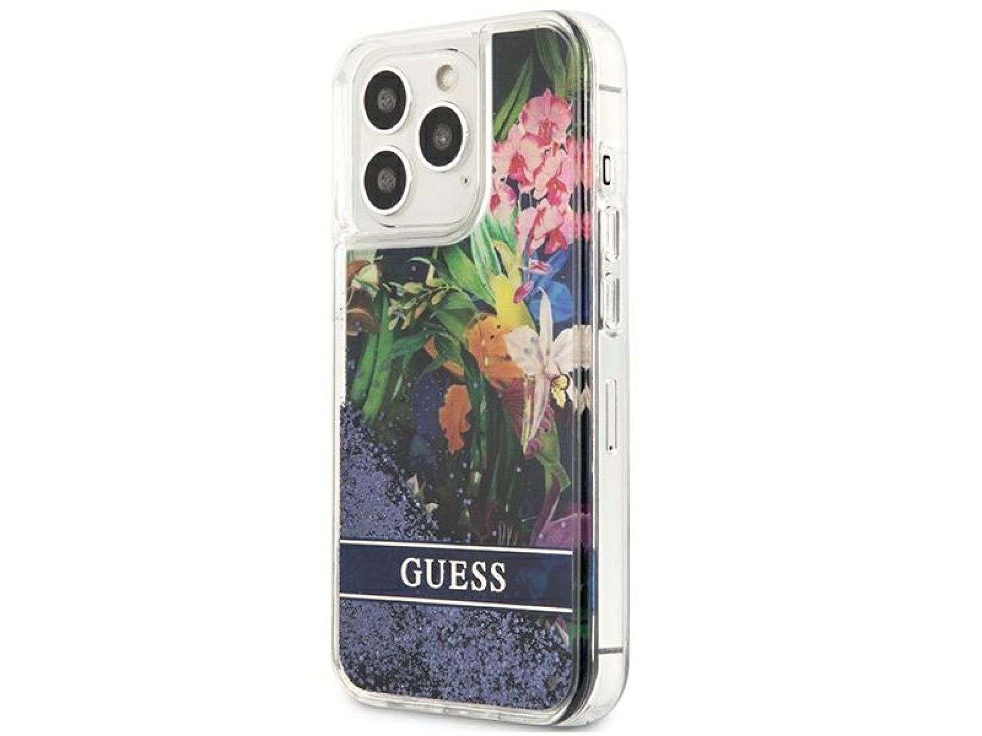 Capa rígida azul/azul Guess GUHCP13LLFLSB para iPhone 13 Pro / 13 de 6,1