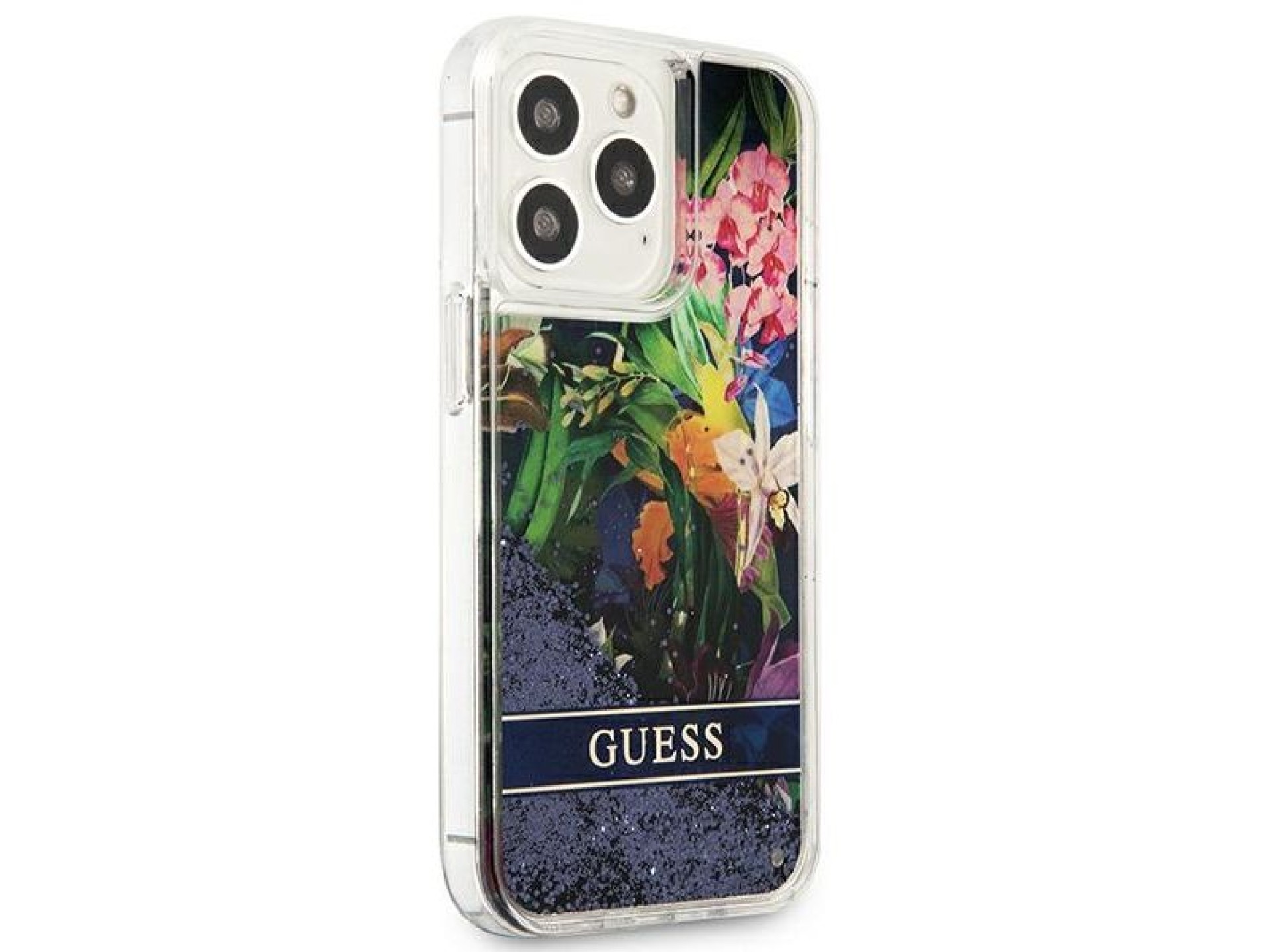 Capa rígida azul/azul Guess GUHCP13LLFLSB para iPhone 13 Pro / 13 de 6,1
