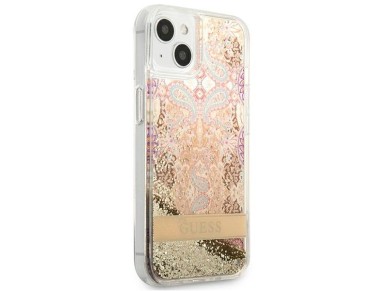 Guess GUHCP13SLFLSD iPhone 13 mini 5.4" gold/gold hardcase Paisley Liquid Glitter Guess GUHCP13SLFLSD iPhone 13 mini 5.4" gold/gold hardcase Paisley Liquid Glitter
