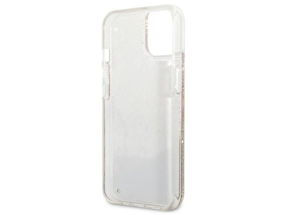 Guess GUHCP13SLFLSD iPhone 13 mini 5.4" gold/gold hardcase Paisley Liquid Glitter