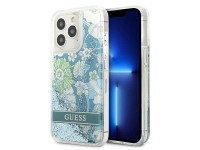Guess GUHCP13XLFLSN iPhone 13 Pro Max 6.7" green/green hardcase Flower Liquid Glitter Guess GUHCP13XLFLSN iPhone 13 Pro Max 6.7" green/green hardcase Flower Liquid Glitter