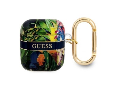 Guess GUA2HHFLB AirPods cover blue/blue Flower Strap Collection Guess GUA2HHFLB AirPods cover blue/blue Flower Strap Collection
