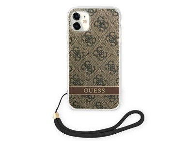 Guess GUOHCN61H4STW iPhone 11 brown/brown hardcase 4G Print Strap Guess GUOHCN61H4STW iPhone 11 brown/brown hardcase 4G Print Strap