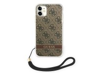 Guess GUOHCN61H4STW iPhone 11 brown/brown hardcase 4G Print Strap Guess GUOHCN61H4STW iPhone 11 brown/brown hardcase 4G Print Strap