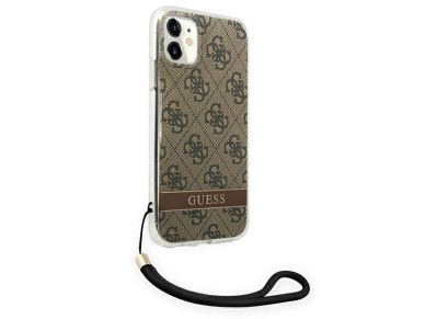 Guess GUOHCN61H4STW iPhone 11 brown/brown hardcase 4G Print Strap Guess GUOHCN61H4STW iPhone 11 brown/brown hardcase 4G Print Strap