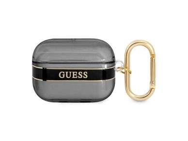 Cole��o de capas Guess GUAPHHTSK para AirPods Pro, pretas com al�a.