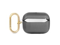 Coleção de capas Guess GUAPHHTSK para AirPods Pro, pretas com alça. Coleção de capas Guess GUAPHHTSK para AirPods Pro, pretas com alça.