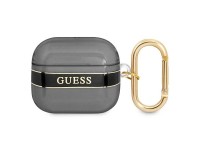 Capa para AirPods 3 Guess GUA3HHTSK, preta/preta, com al�a.