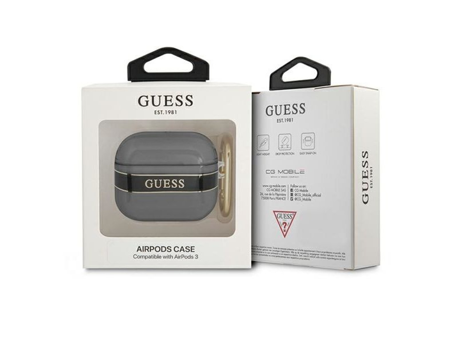 Guess GUA3HHTSK AirPods 3 cover black/black Strap Collection