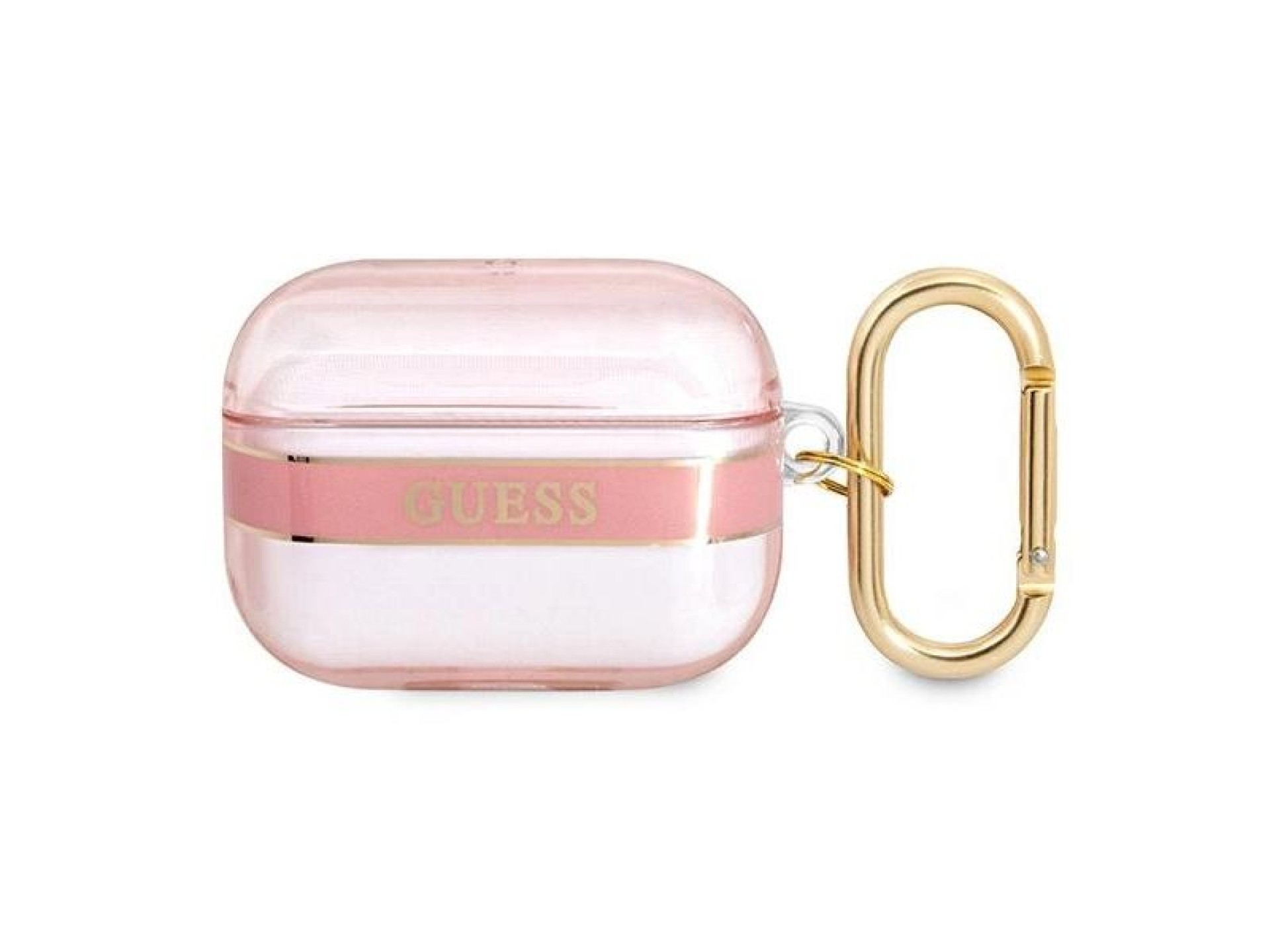 Coleção de capas para AirPods Pro Guess GUAPHHTSP rosa/alça rosa