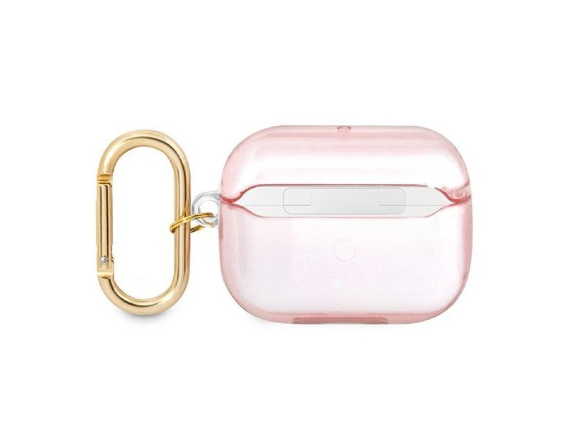 Coleção de capas para AirPods Pro Guess GUAPHHTSP rosa/alça rosa