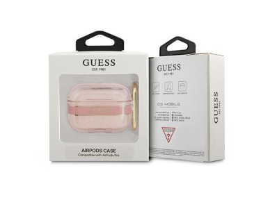 Cole��o de capas para AirPods Pro Guess GUAPHHTSP rosa/al�a rosa