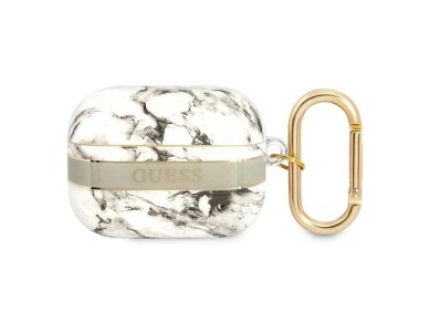 Capa para AirPods Pro Guess GUAPHCHMAG, cole��o com al�a de m�rmore cinza/cinza