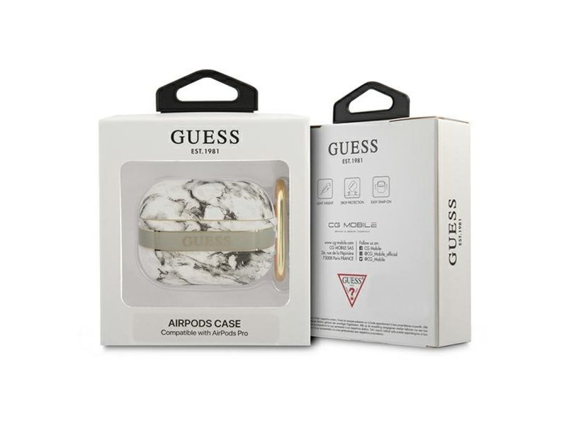 Guess GUAPHCHMAG AirPods Pro cover grey/grey Marble Strap Collection