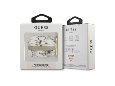 Capa para AirPods Pro Guess GUAPHCHMAG, cole��o com al�a de m�rmore cinza/cinza