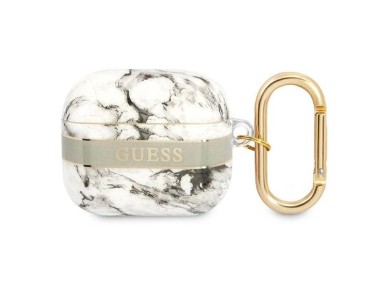 Guess GUA3HCHMAG AirPods 3 cover grey/grey Marble Strap Collection Guess GUA3HCHMAG AirPods 3 cover grey/grey Marble Strap Collection