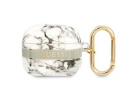 Funda Guess GUA3HCHMAG para AirPods 3, color gris/gris, con correa de mármol. Funda Guess GUA3HCHMAG para AirPods 3, color gris/gris, con correa de mármol.