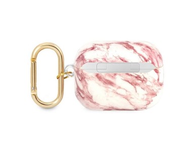 Capa para AirPods Pro Guess GUAPHCHMAP rosa/cole��o com al�a de m�rmore rosa