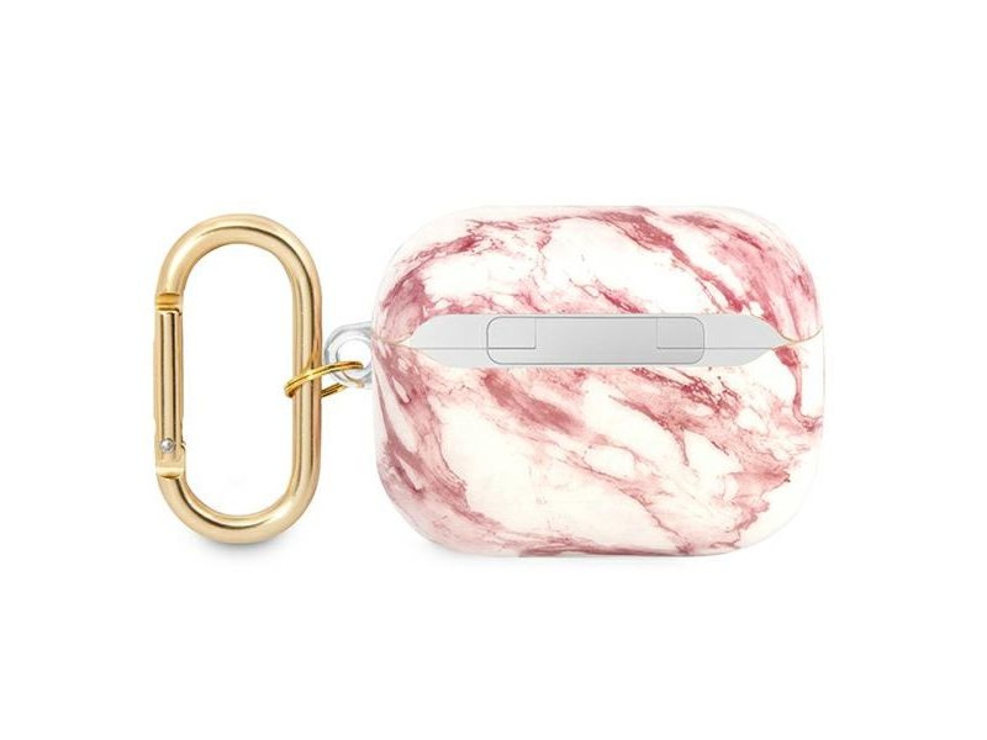 Capa para AirPods Pro Guess GUAPHCHMAP rosa/coleção com alça de mármore rosa