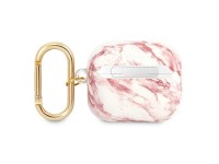 Guess GUA3HCHMAP AirPods 3 cover pink/pink Marble Strap Collection Guess GUA3HCHMAP AirPods 3 cover pink/pink Marble Strap Collection