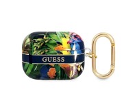 Capa Guess GUAPHHFLB para AirPods Pro, azul/azul, cole��o Flower Strap