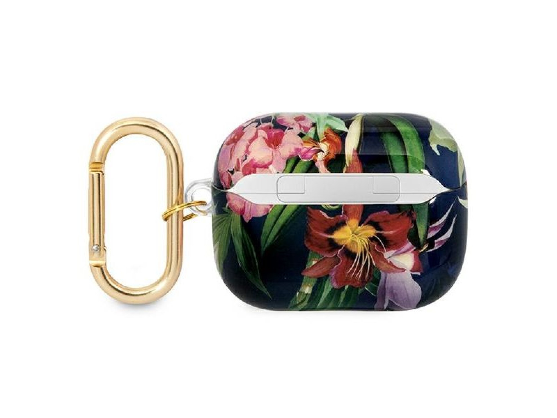 Capa Guess GUAPHHFLB para AirPods Pro, azul/azul, coleção Flower Strap