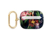 Capa Guess GUAPHHFLB para AirPods Pro, azul/azul, coleção Flower Strap Capa Guess GUAPHHFLB para AirPods Pro, azul/azul, coleção Flower Strap
