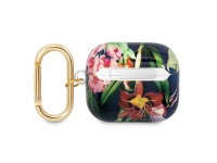 Capa para AirPods 3 Guess GUA3HHFLB azul/azul com alça floral Capa para AirPods 3 Guess GUA3HHFLB azul/azul com alça floral