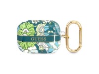 Capa Guess GUAPHHFLN para AirPods Pro, cole��o com al�a de flor verde/verde