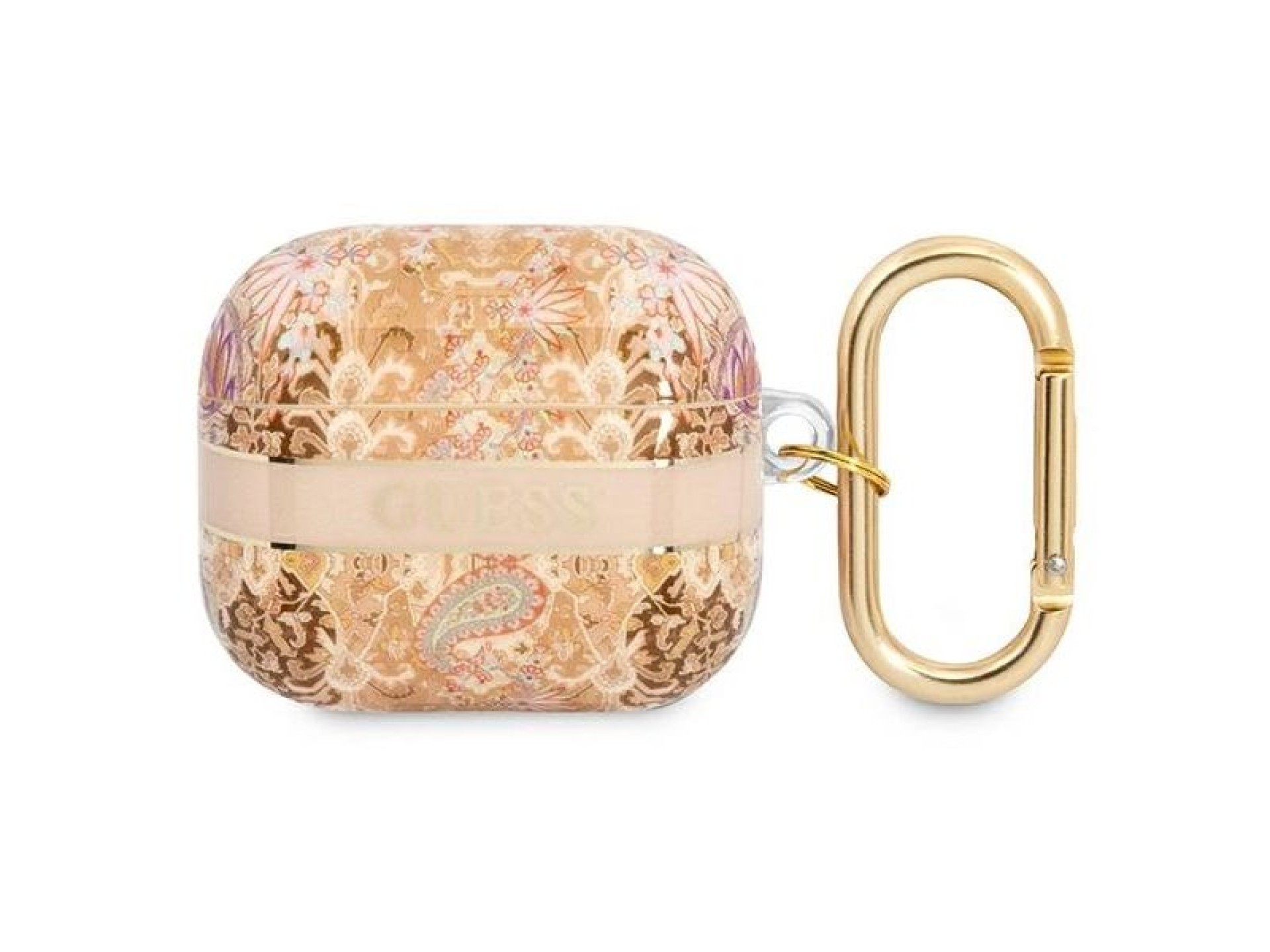 Capa para AirPods 3 Guess GUA3HHFLD dourada/cota Paisley dourada