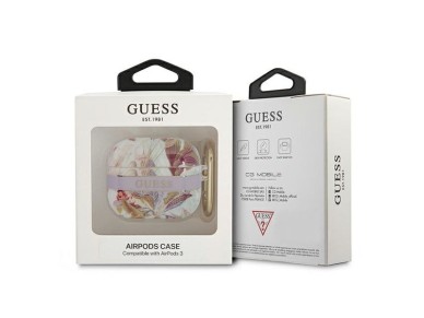 Guess GUA3HHFLU AirPods 3 cover purple/purple Flower Strap Collection Guess GUA3HHFLU AirPods 3 cover purple/purple Flower Strap Collection