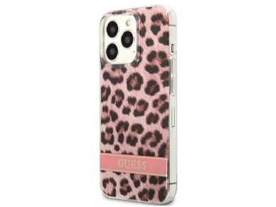 Guess GUHCP13LHSLEOP iPhone 13 Pro / 13 6.1" pink/pink hardcase Leopard Guess GUHCP13LHSLEOP iPhone 13 Pro / 13 6.1" pink/pink hardcase Leopard