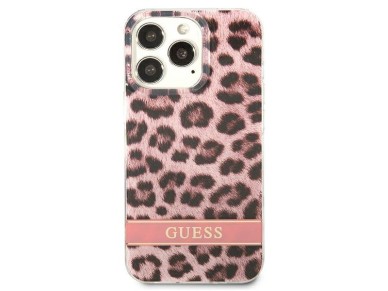 Guess GUHCP13LHSLEOP iPhone 13 Pro / 13 6.1" pink/pink hardcase Leopard Guess GUHCP13LHSLEOP iPhone 13 Pro / 13 6.1" pink/pink hardcase Leopard