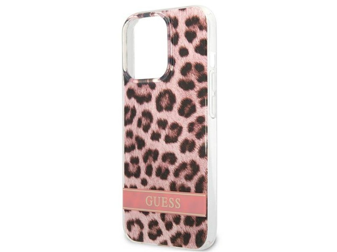 Guess GUHCP13LHSLEOP iPhone 13 Pro / 13 6.1" pink/pink hardcase Leopard