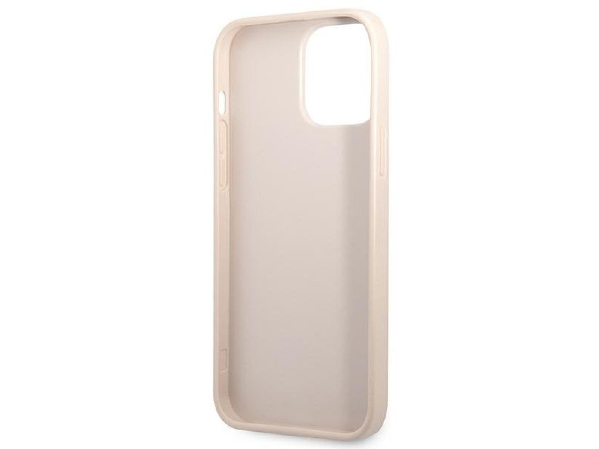Funda Guess 4G con logo triangular y ranura para tarjetas para iPhone 13 Pro / 13 - Rosa