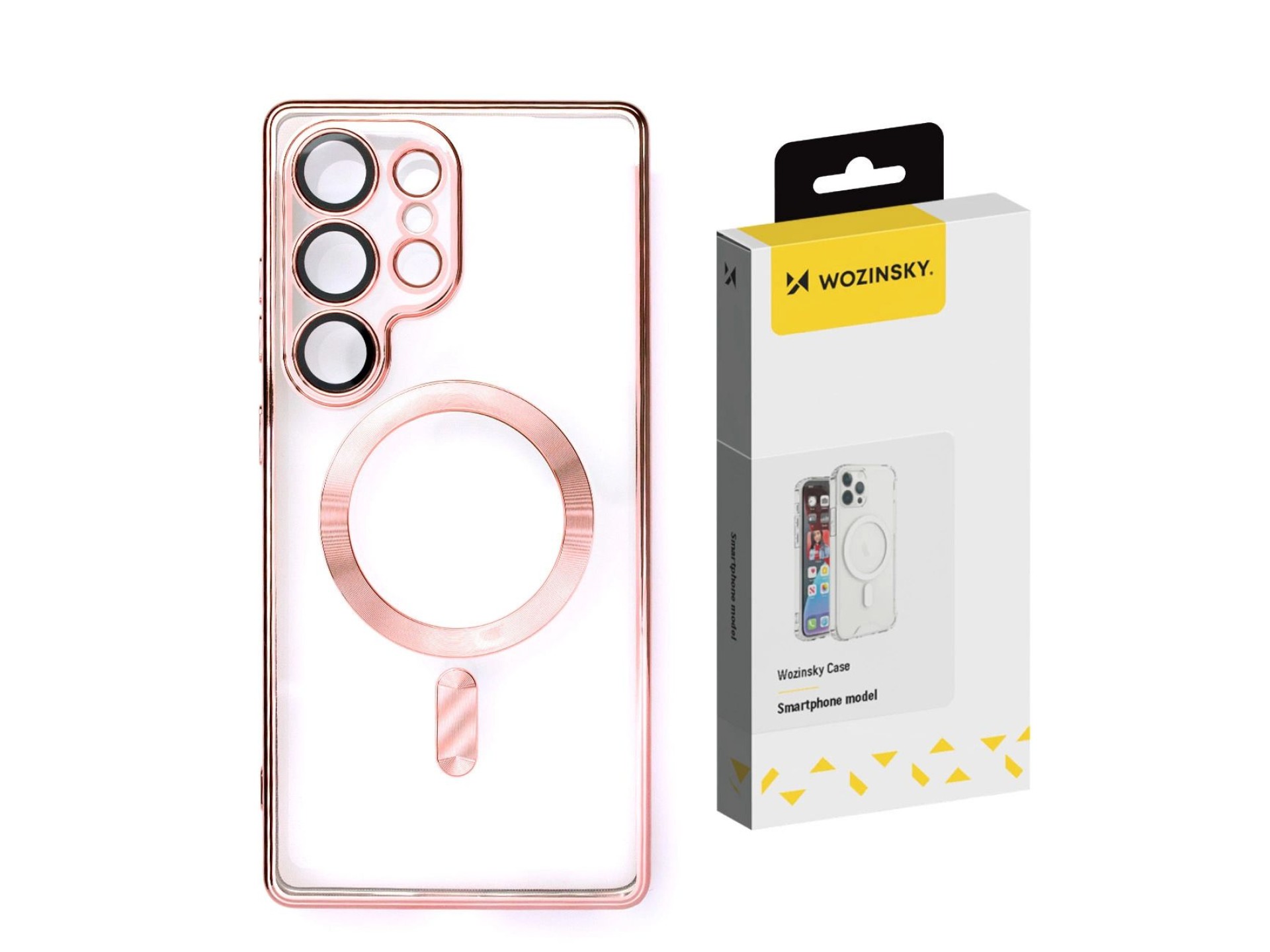 Wozinsky Electroplated Case with Magsafe for Samsung Galaxy S25 Ultra - Pink