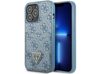 Capa Guess 4G com Logo Triangular e Compartimento para Cartões para iPhone 13 Pro / 13 - Azul Capa Guess 4G com Logo Triangular e Compartimento para Cartões para iPhone 13 Pro / 13 - Azul