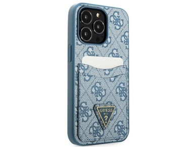 Guess 4G Triangle Logo Cardslot Case for iPhone 13 Pro / 13 - Blue Guess 4G Triangle Logo Cardslot Case for iPhone 13 Pro / 13 - Blue