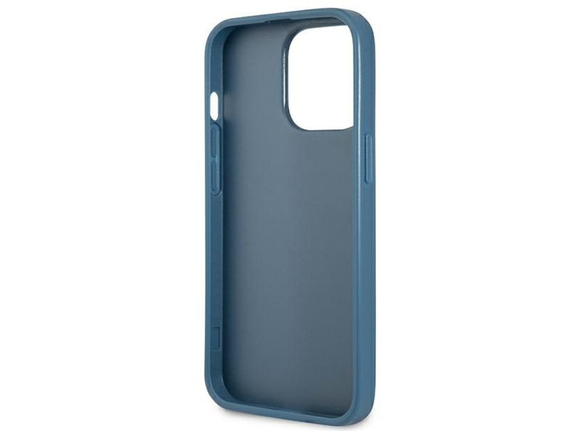 Capa Guess 4G com Logo Triangular e Compartimento para Cartões para iPhone 13 Pro / 13 - Azul