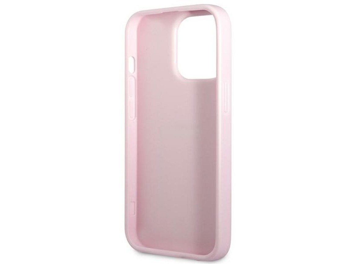 Guess GUHCP13LPSASBPU iPhone 13 Pro / 13 6.1" purple/purple Saffiano Hot Stamp & Metal Logo